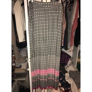 Lane Bryant Black and white skirt with pink trim